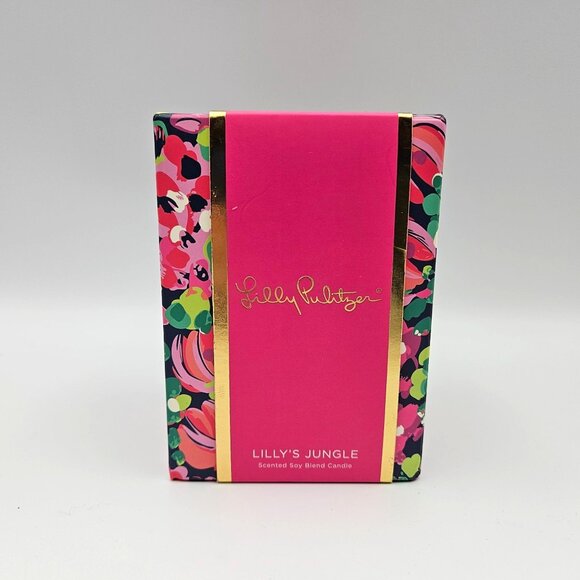 LILLY PULITZER Lilly's Jungle Scented Soy Blend Candle Wild Confetti Print 8 oz - Picture 2 of 4